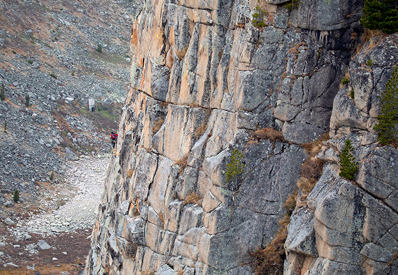 The rockwall in Mongolia